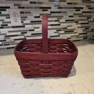 Longaberger Deep Red Woven Basket